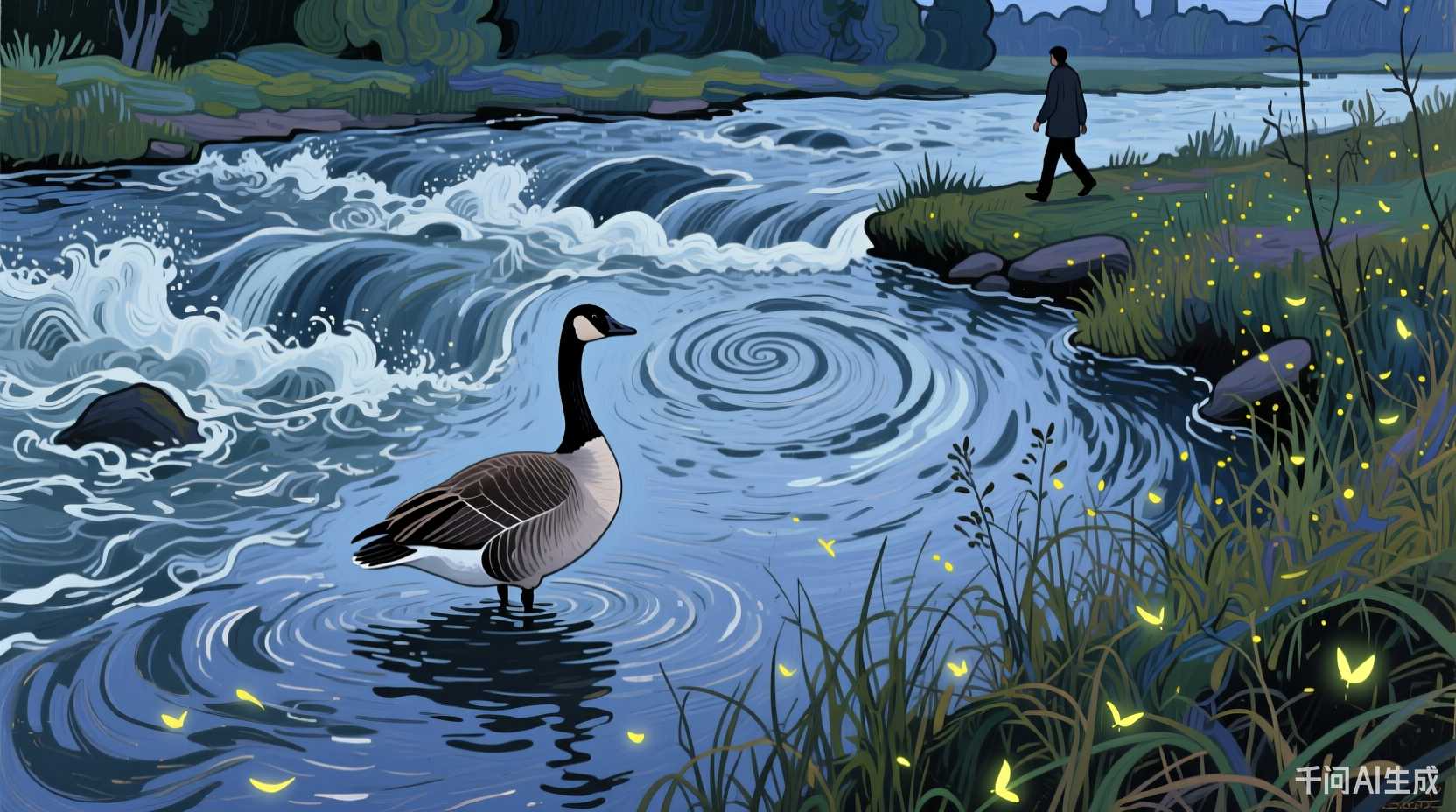 我走过落雁河边